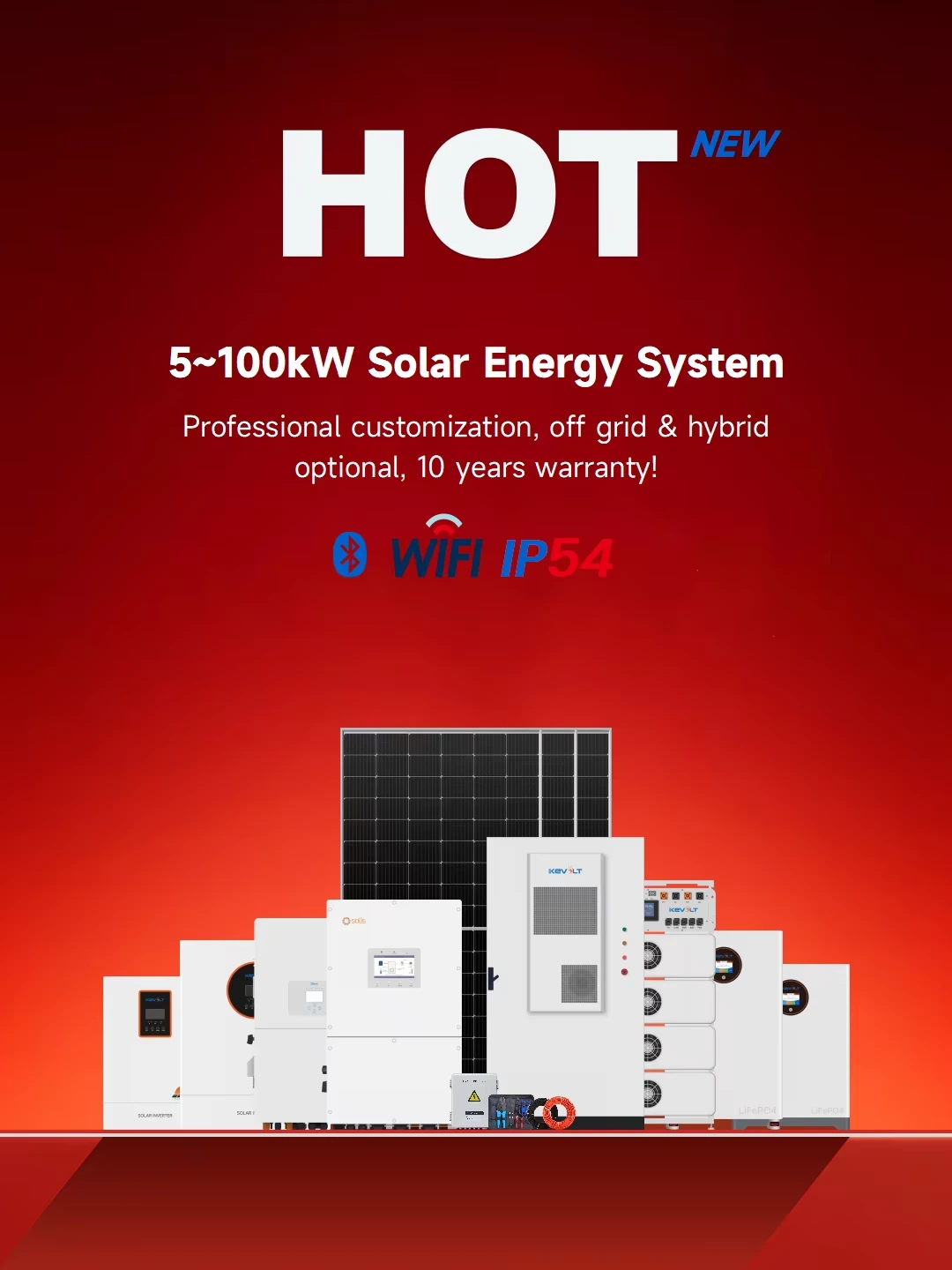 Customized 5 to 100kW Off Grid and Hybrid Solar System