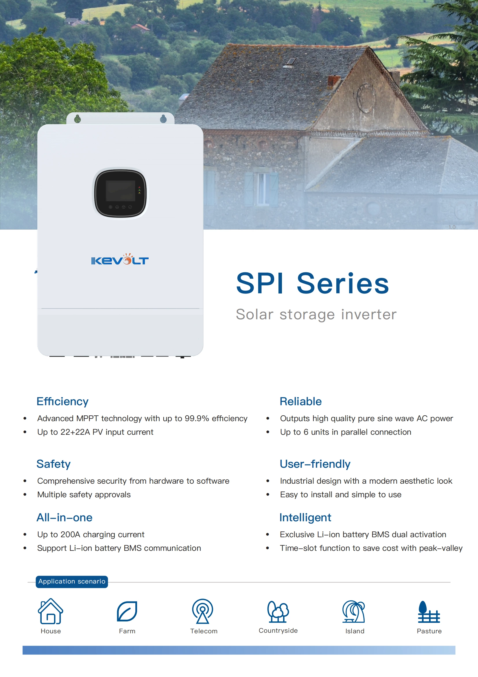8/10KW US Version Voltage Single Hybrid Inverter